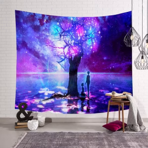 Colorful Mushroom Home Tapestry