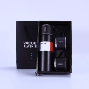 Vaccum Bottle & 3 cups