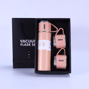 Vaccum Bottle & 3 cups