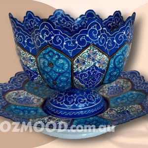 Enamel Bowl and Plate Set