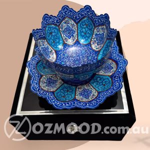Enamel Bowl and Plate Set