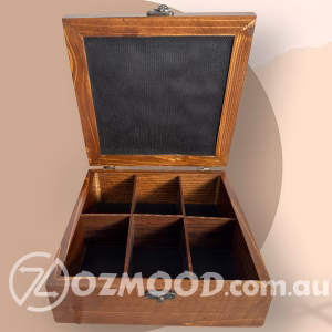 Handmade Wooden Jewelry Box with an ancient couple design