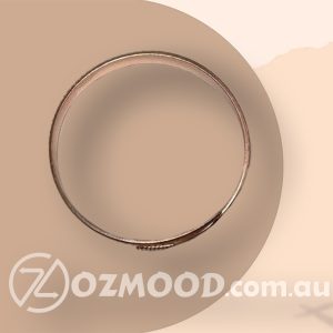 Copper Bangle with Feather Details