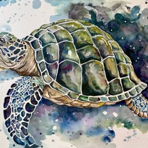 Turtle Painting Print