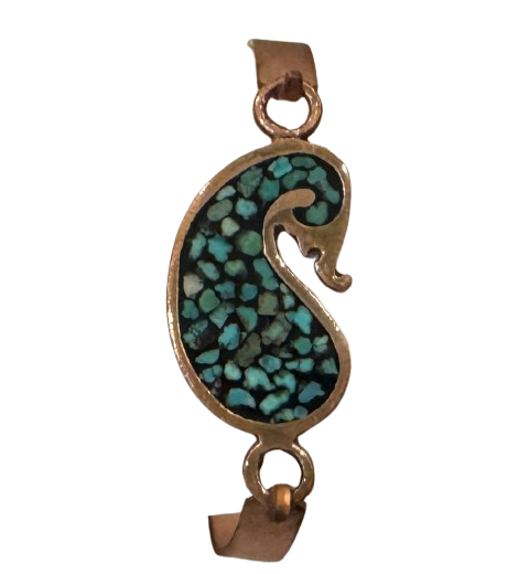 Hand-Made Turquoise Copper Jewelry Set - Image 3