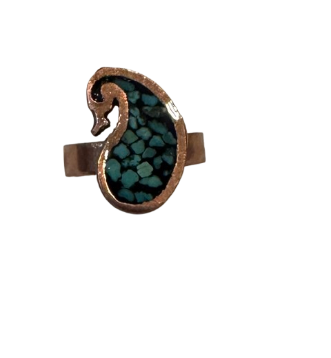 Hand-Made Turquoise Copper Jewelry Set - Image 4